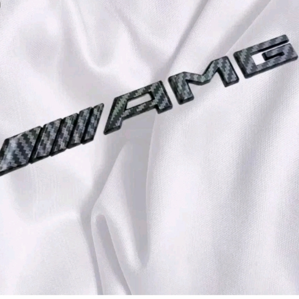 Mercedes AMG Carbon Fiber Emblem Badge Decal Sticker Choose Color